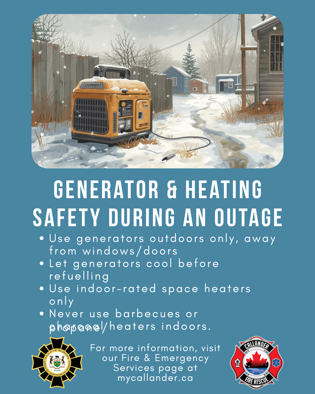 Generator and Heating Safety During an Outage