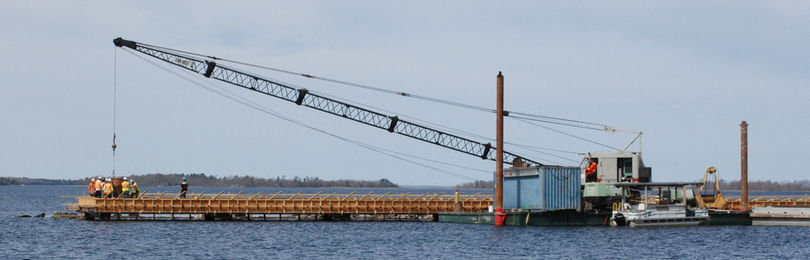 Concrete Deck Pour - courtesy Dave Dale, North Bay Nugget