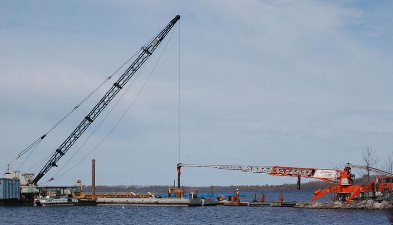 Concrete Deck Pour - courtesy Dave Dale, North Bay Nugget