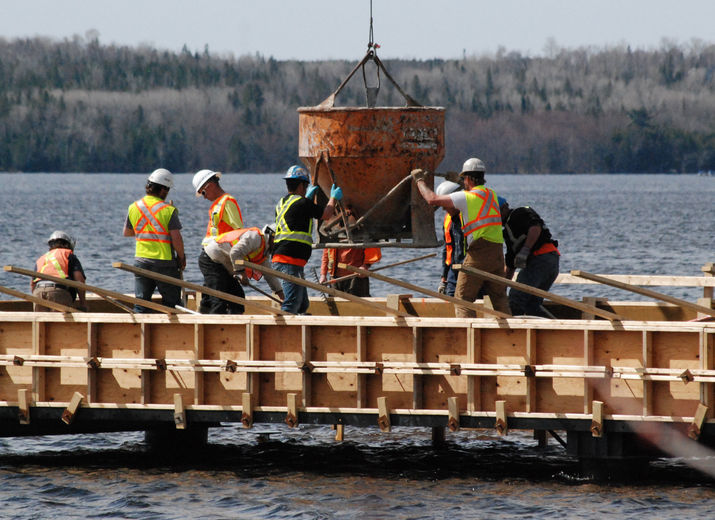 Concrete Deck Pour - courtesy Dave Dale, North Bay Nugget