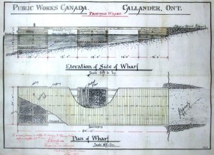 1905 Public Works plan for Callander Wharf